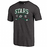 Dallas Stars Fanatics Branded Black Vintage Collection Line Shift Tri Blend T-Shirt,baseball caps,new era cap wholesale,wholesale hats